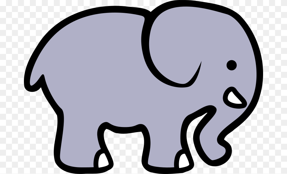 Lemmling 2d Cartoon Elephant, Silhouette, Animal, Mammal, Wildlife Png Image