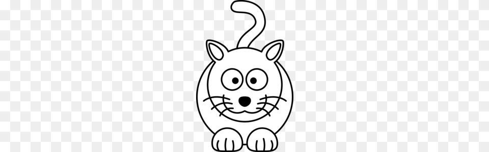 Lemmling Cartoon Cat Black White Line Art Coloring Book Colouring, Stencil, Ammunition, Grenade, Weapon Free Png Download