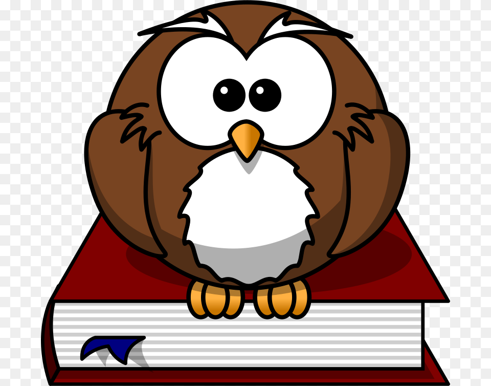 Lemmling Cartoon Owl Sitting On A Book, Animal, Baby, Person, Face Png