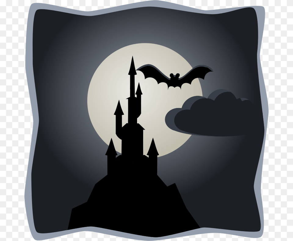 Lemmling Spooky Castle In Full Moon, Nature, Night, Outdoors, Astronomy Png