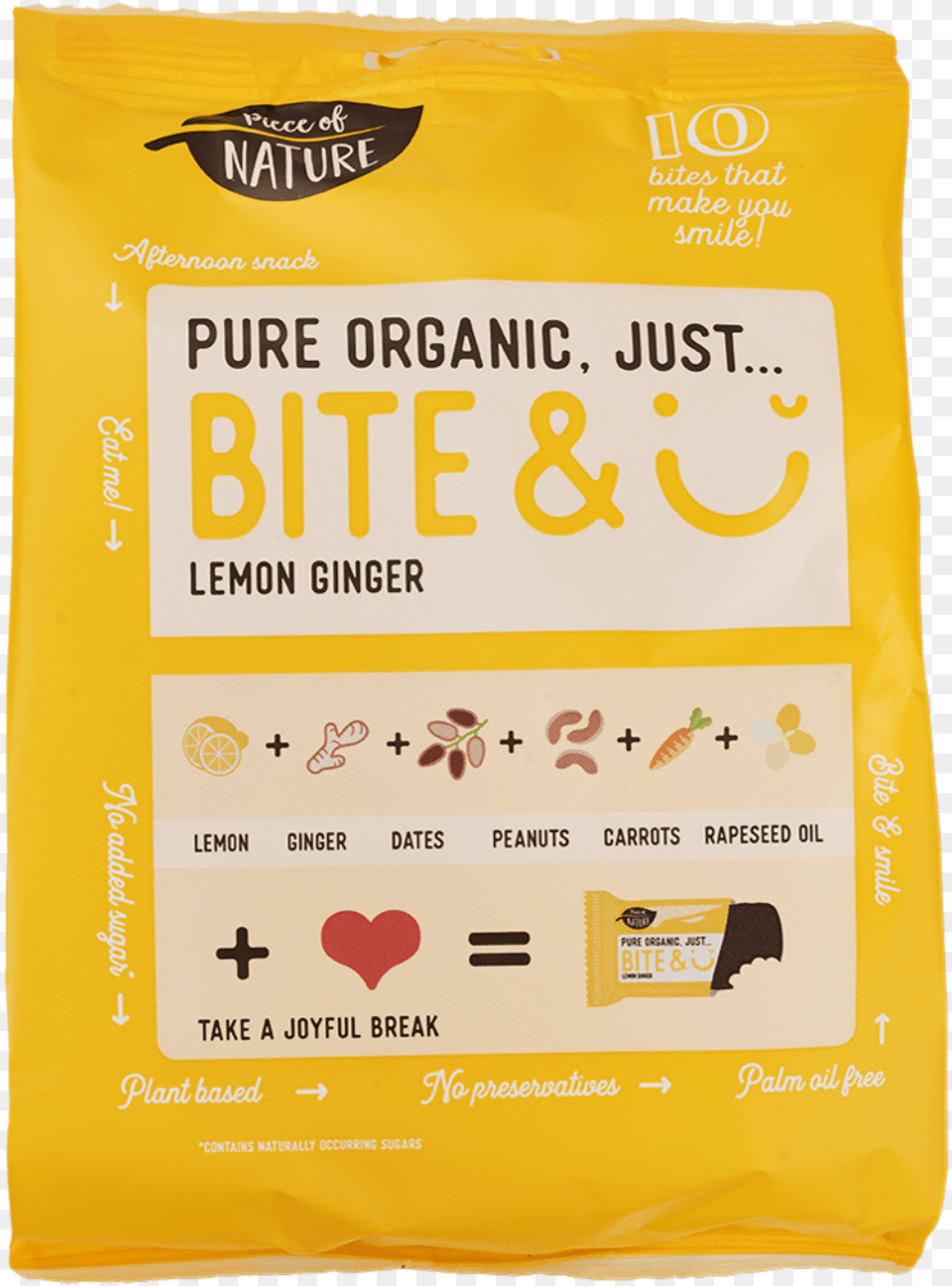 Lemon Amp Ginger Piece Of Nature Bite Amp Smile, Powder, Flour, Food Free Transparent Png