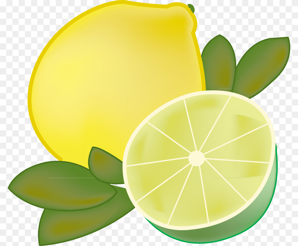 Lemon And Lime Clipart Clip Art Lemon And Lime, Citrus Fruit, Food, Fruit, Plant Png Image