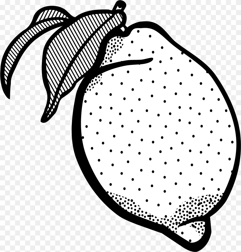 Lemon Black And White, Food, Fruit, Plant, Produce Free Transparent Png