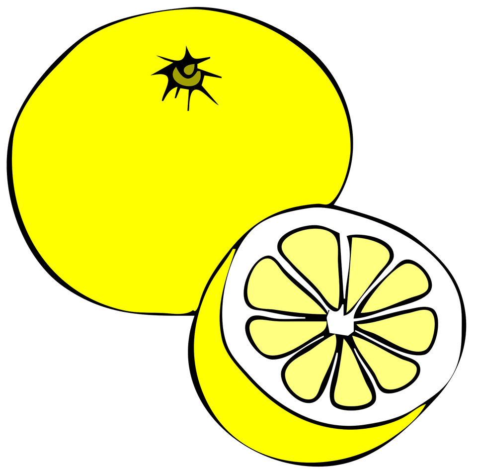 Lemon Clipart, Citrus Fruit, Food, Fruit, Grapefruit Free Png Download