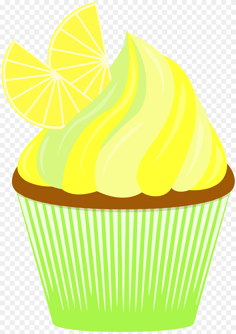 Lemon Cupcake Clipart, Cake, Cream, Dessert, Food Free Transparent Png