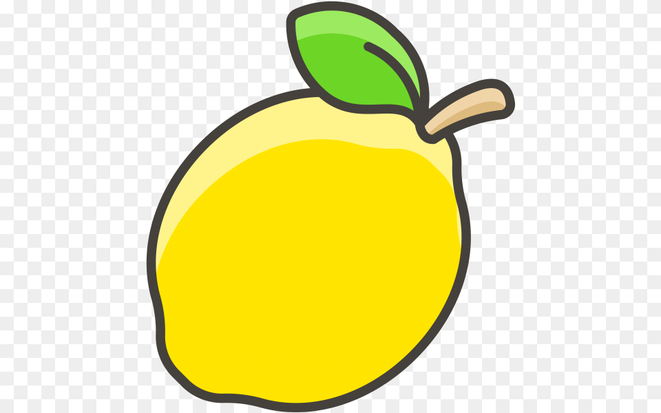 Lemon Emoji Icon Clipart Download Lemon Clipart, Citrus Fruit, Food, Fruit, Plant Free Png