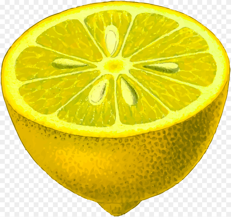 Lemon Half Clipart, Citrus Fruit, Food, Fruit, Plant Free Png