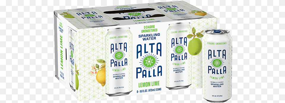 Lemon Lime Alta Palla Sparkling Water, Can, Tin, Beverage Free Png Download