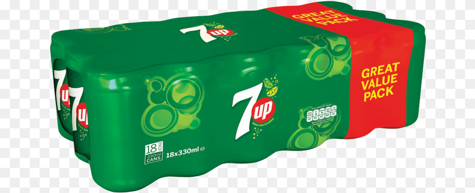 Lemon Lime And Bubbles 18 X 330ml 7up Regular 18 Pack, Food, Ketchup Png
