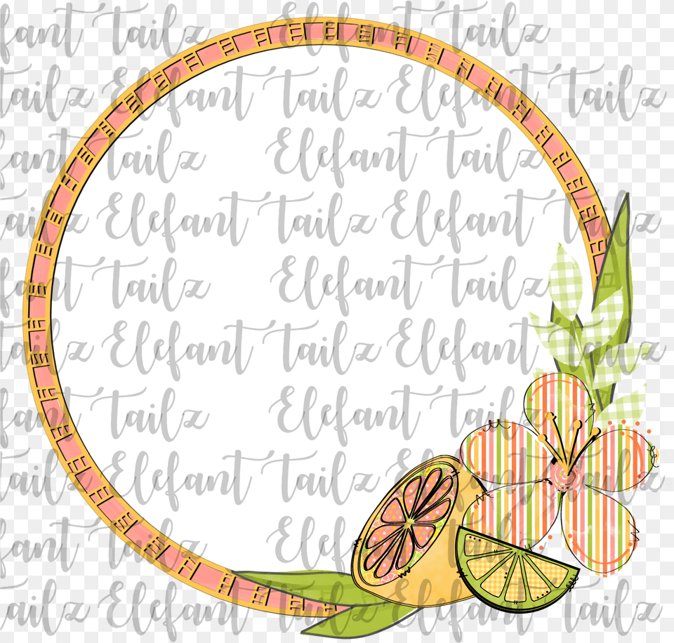 Lemon Lime Stripe Circle Border Sweet Lemon, Text, White Board Png