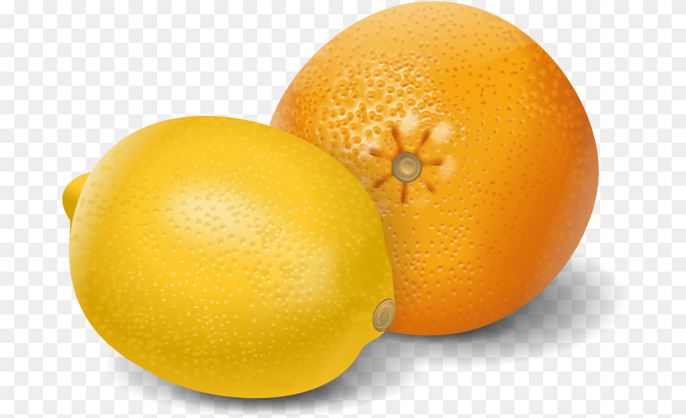 Lemon Orange Fruits Clipart Lemon And Orange Clip Art, Citrus Fruit, Food, Fruit, Plant Png Image
