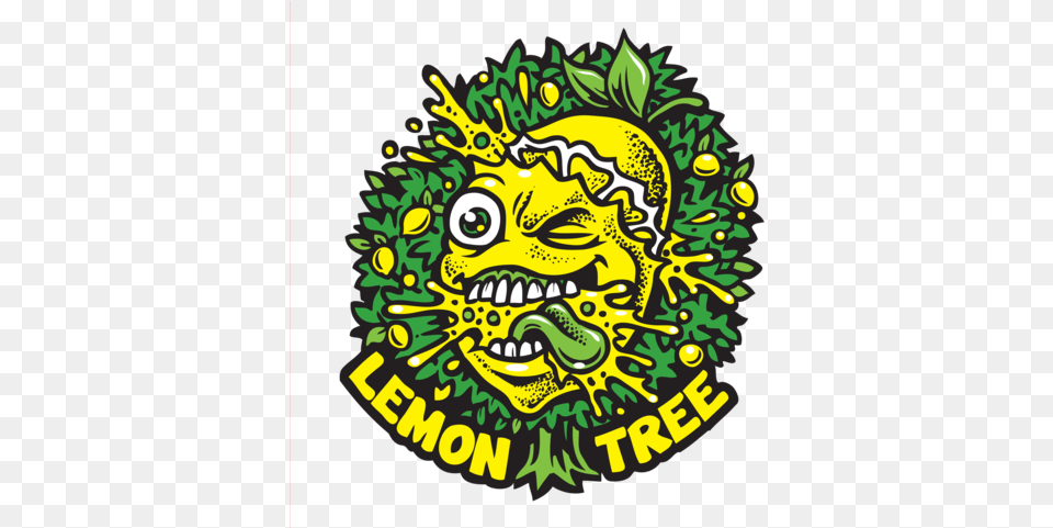 Lemon Splat Logo Lemon Tree Weed, Green, Crowd, Person, Carnival Png