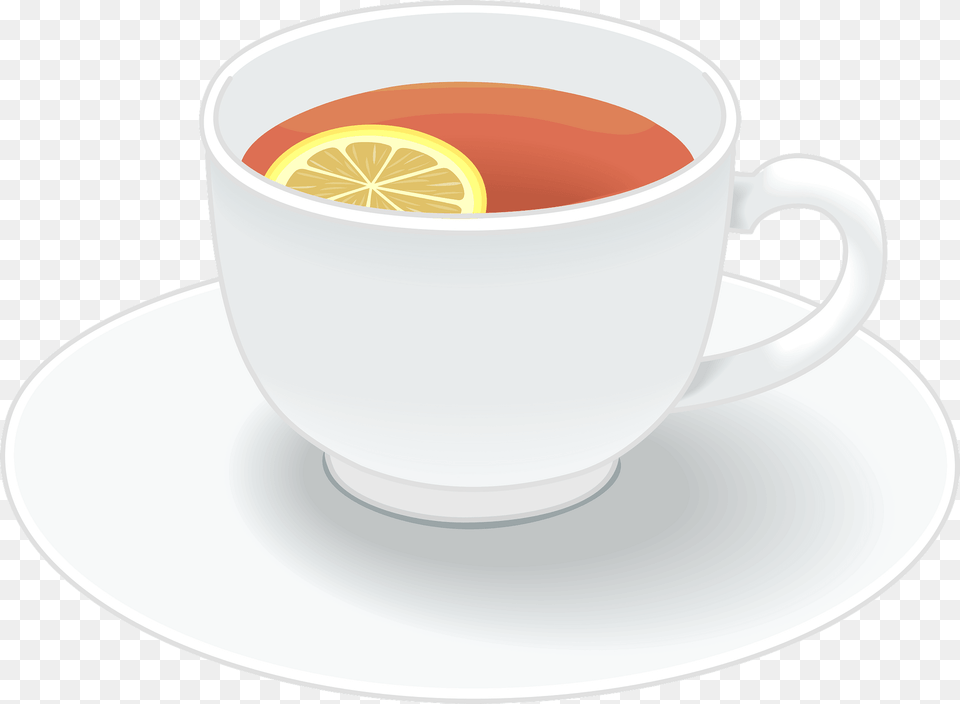 Lemon Tea Clipart, Saucer, Cup, Beverage, Plate Free Png Download