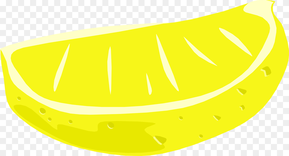 Lemon Wedge Clipart, Citrus Fruit, Food, Fruit, Plant Png Image