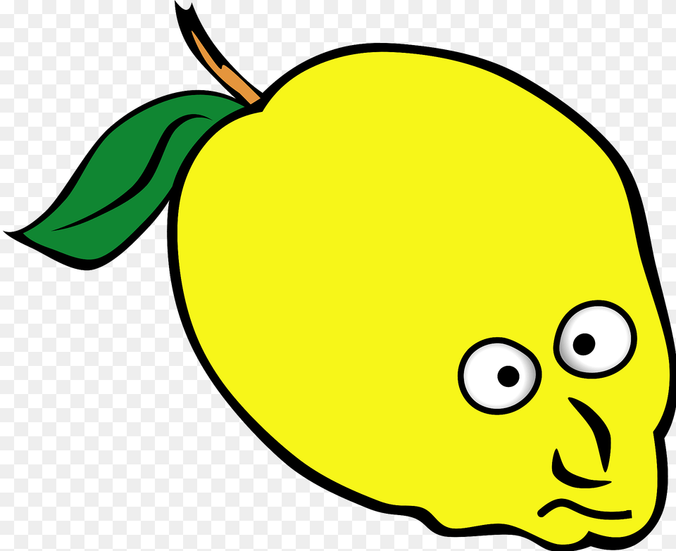 Lemon With A Funny Face Clipart, Citrus Fruit, Food, Fruit, Plant Free Png