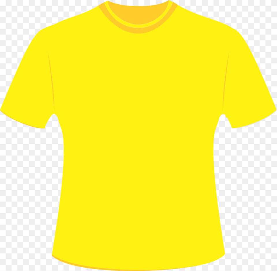 Lemon Yellow Polo Shirt, Clothing, T-shirt Png Image