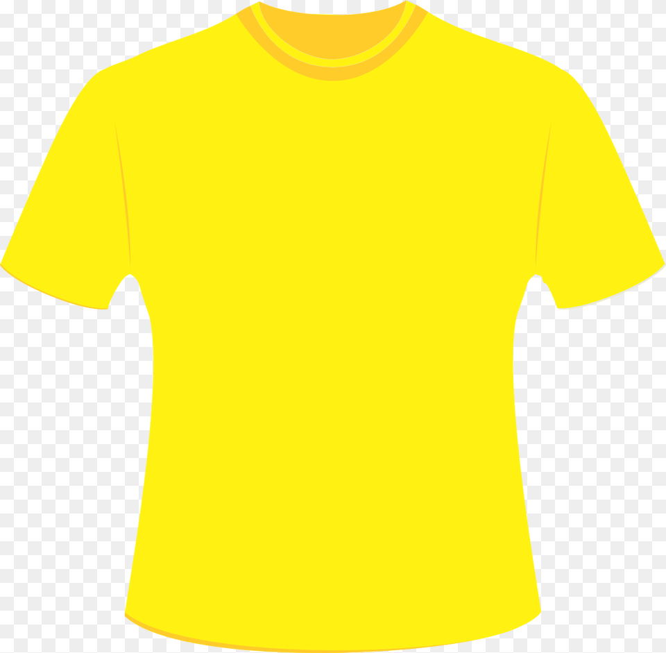 Lemon Yellow Shirt With Collar, Clothing, T-shirt Free Png