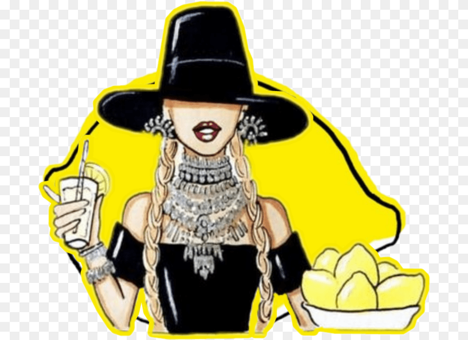 Lemonade Beyonce Clip Art, Adult, Clothing, Female, Hat Free Transparent Png