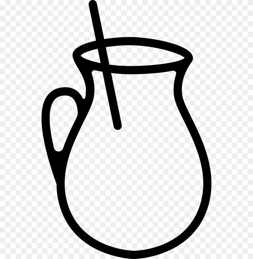 Lemonade In A Jar With Stirrer Comments, Jug, Stencil, Smoke Pipe Png Image