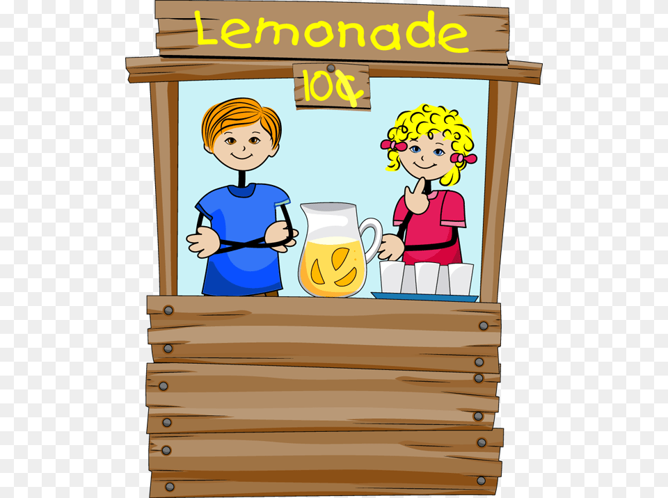 Lemonade Stand Kids Clip Art, Baby, Person, Book, Comics Free Png