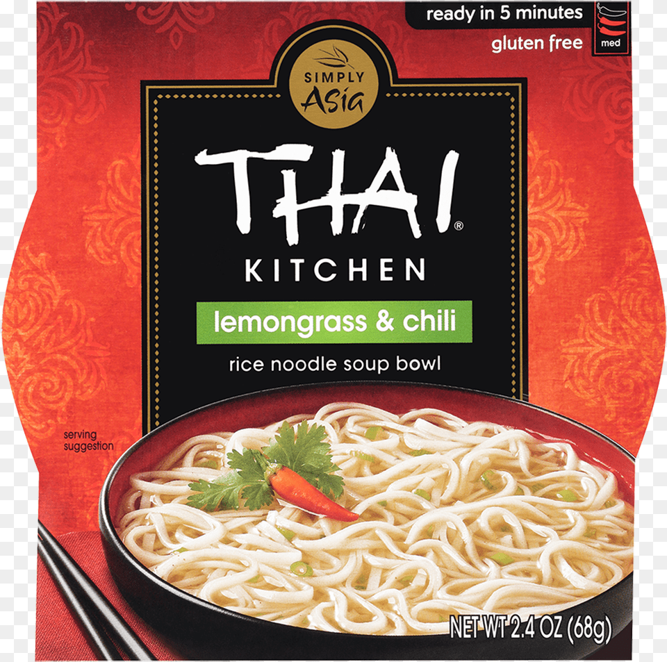 Lemongrass And Chili Rice Noodle Soup Bowl Thai Kitchen Soup Bowls Roasted Garlic, Food, Meal, Dish Free Transparent Png