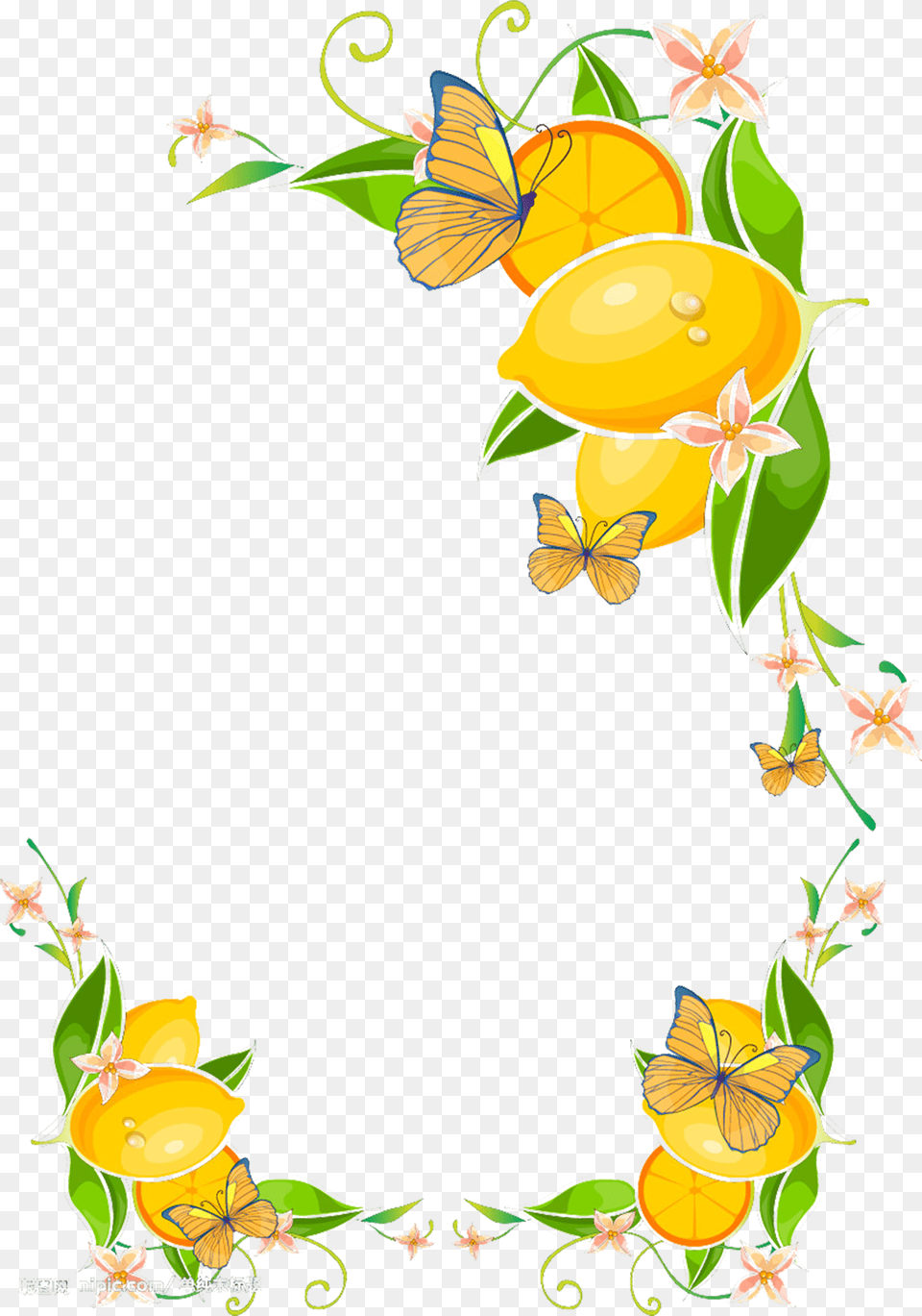 Lemons Clipart Border Mango Border Designs Free Png
