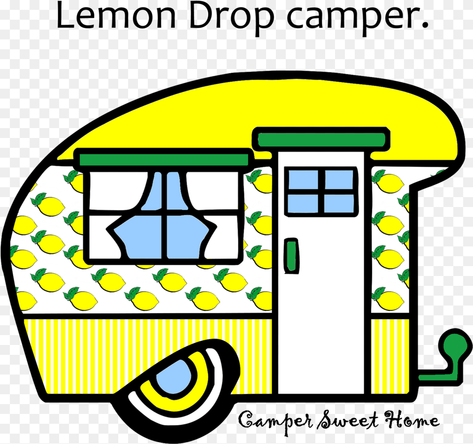 Lemons Clipart Lemon Drop Camper Sweet Camper Clip Art, Vehicle, Van, Transportation, Caravan Free Png