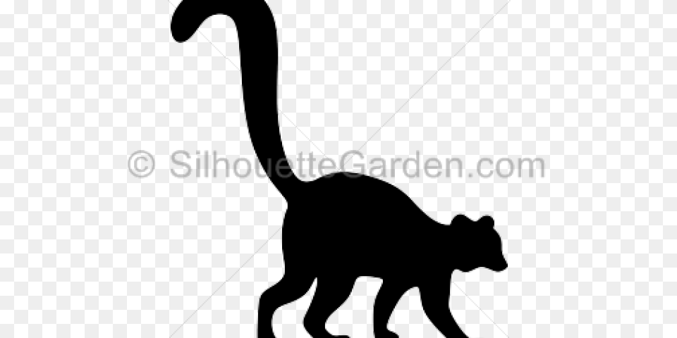 Lemur Clipart Outline, Silhouette, Smoke Pipe, Animal, Cat Png