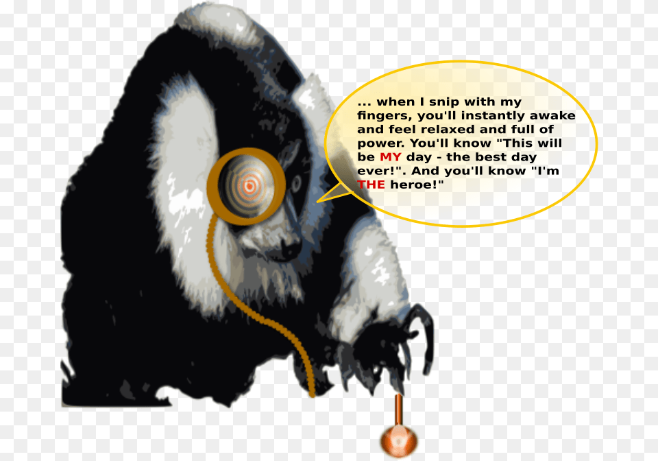 Lemur Hypnotising Lemur Humanized, Animal, Wildlife, Mammal Free Transparent Png