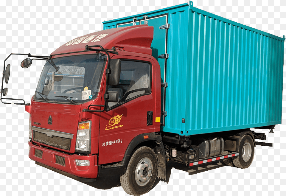Length Dry Cargo Body Trailer Truck, Transportation, Vehicle, Machine, Wheel Free Transparent Png