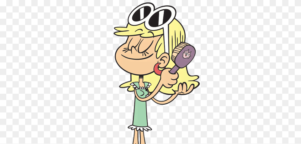 Leni Loud Doing Her Hair, Cartoon, Face, Head, Person Free Transparent Png