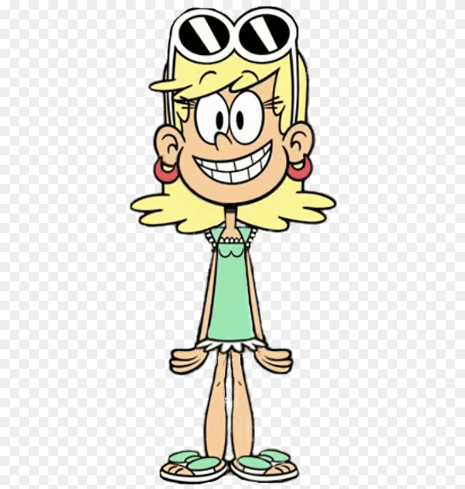Leni Loud With Sunglasses, Person, Cartoon, Face, Head Free Png