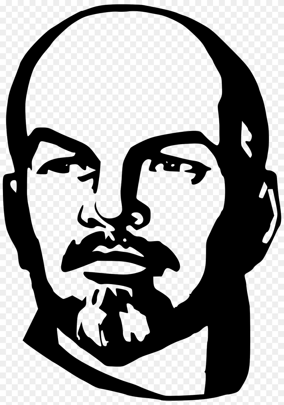 Lenin Clipart, Stencil, Adult, Head, Male Free Png Download