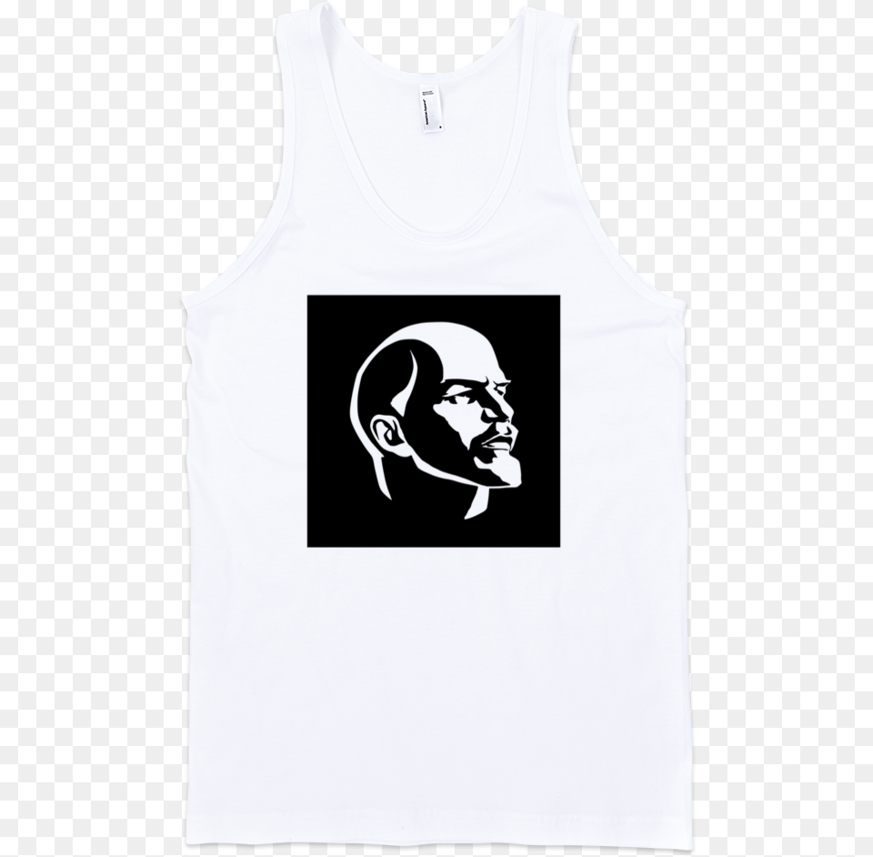 Lenin Fine Jersey Tank Top Unisex Sleeveless Shirt, Baby, Person, Face, Head Free Png