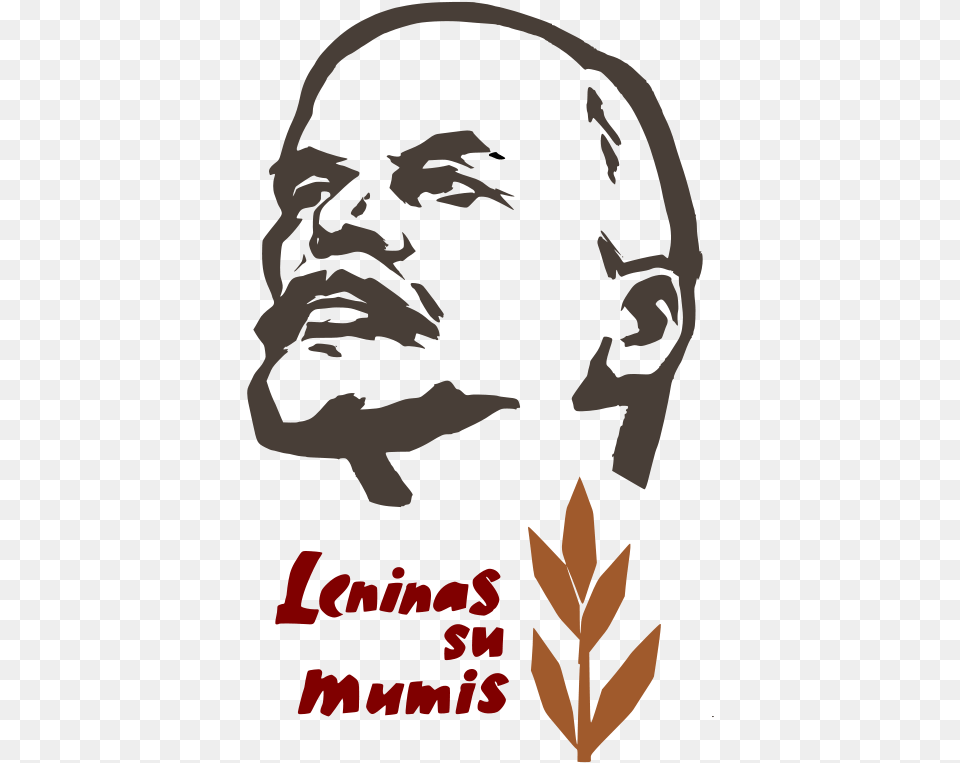 Lenin Leninas Su Mumis Vladimir Lenin Us Propaganda, Advertisement, Poster, Stencil, Adult Free Transparent Png