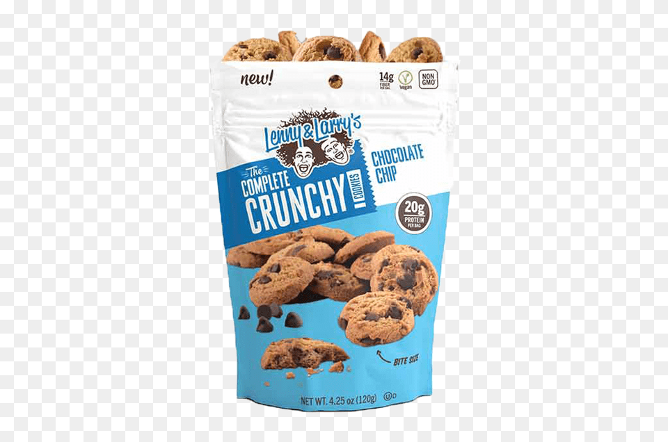 Lenny And Larrys Crunchy Cookies Big Bag, Food, Sweets, Cookie, Face Free Transparent Png