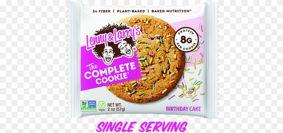 Lenny And Larrys Single Serving Birthday Cake Lenny, Food, Sweets, Cookie, Face Free Png Download