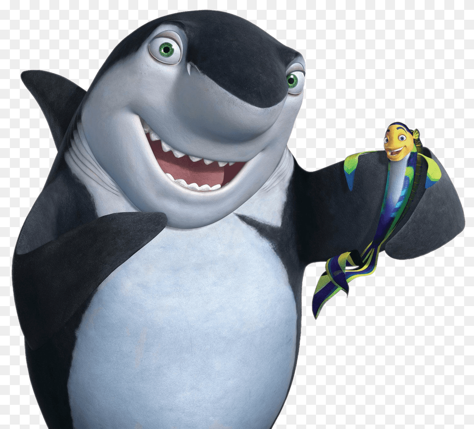 Lenny The Shark Holding Oscar, Animal, Fish, Sea Life, Bird Png