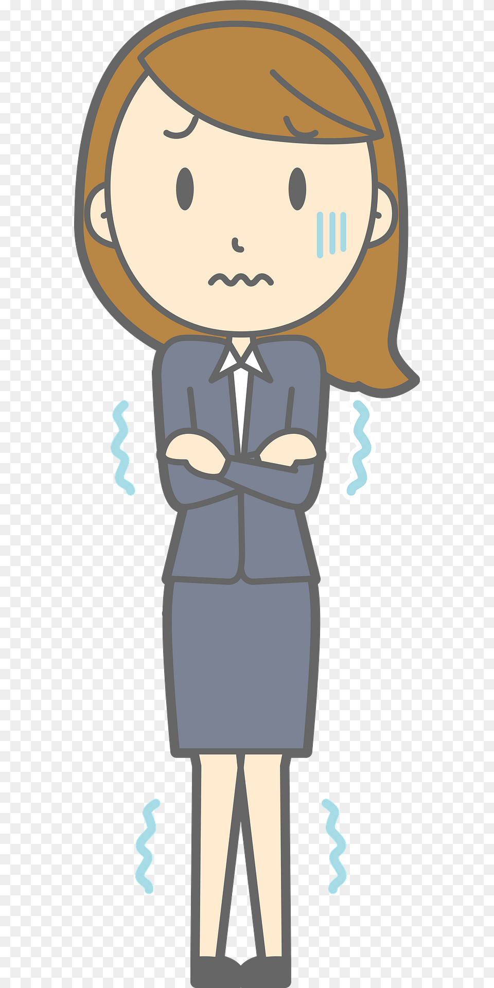 Lenore Businesswoman Is Cold And Shivering Clipart, Book, Comics, Publication, Person Free Png