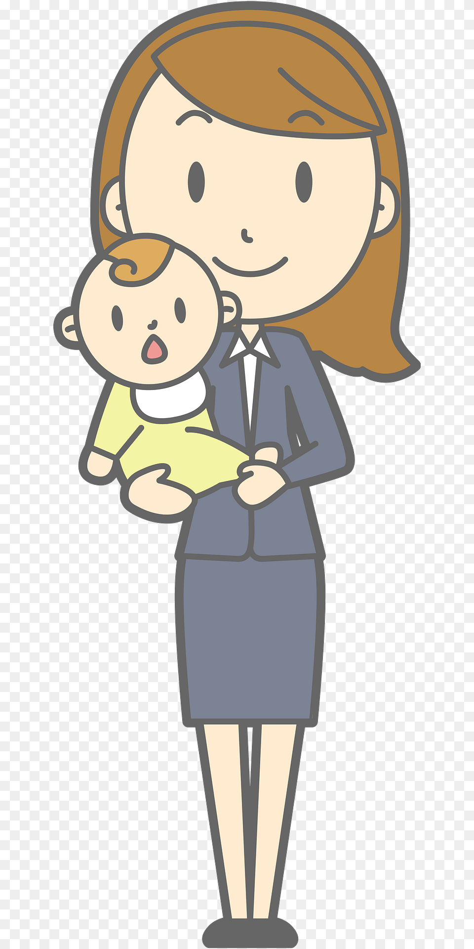 Lenore Businesswoman Is Holding A Baby Clipart, Book, Comics, Publication, Person Free Png Download