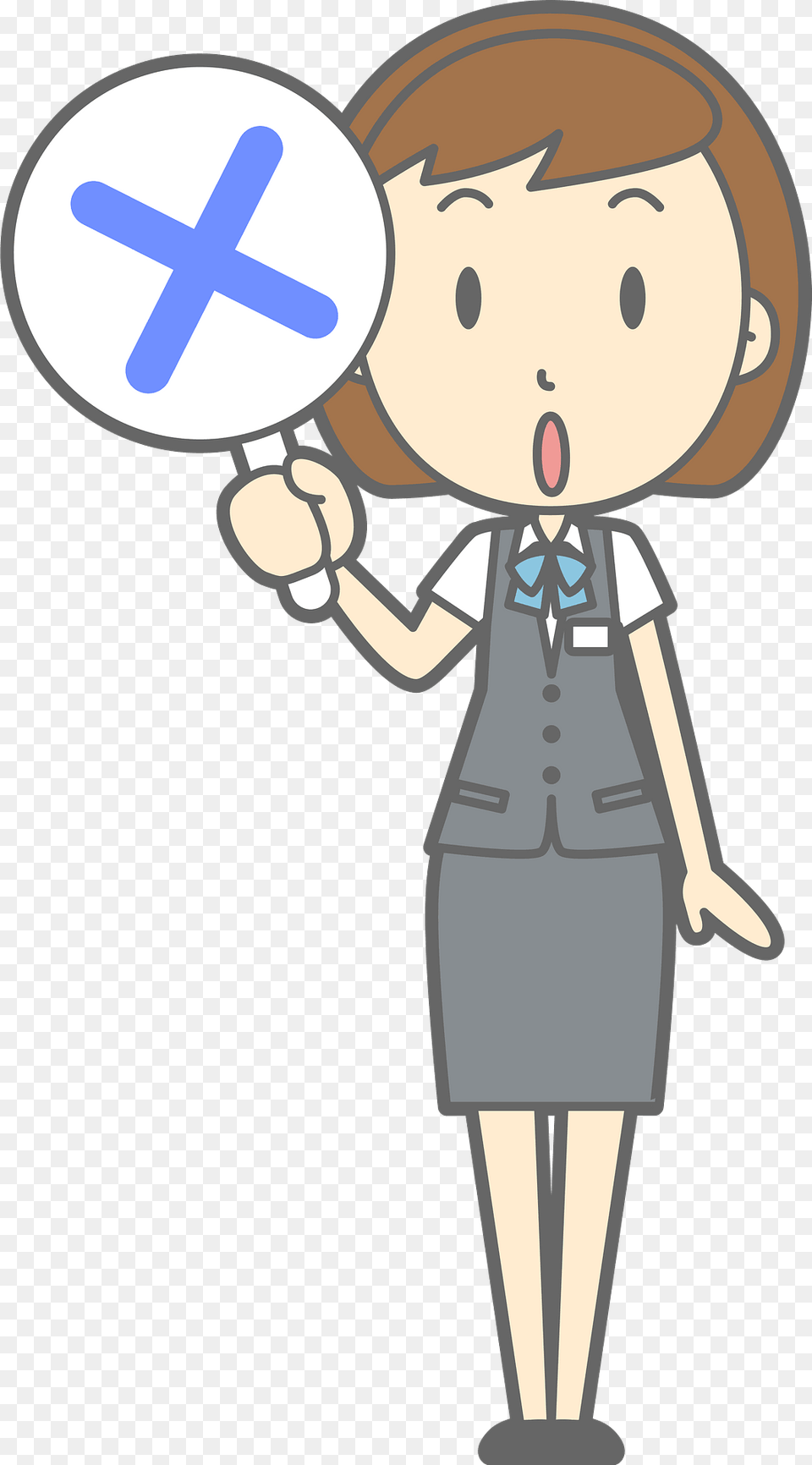 Lenore Businesswoman Is Holding An X Sign Clipart, Book, Comics, Publication, Person Free Png