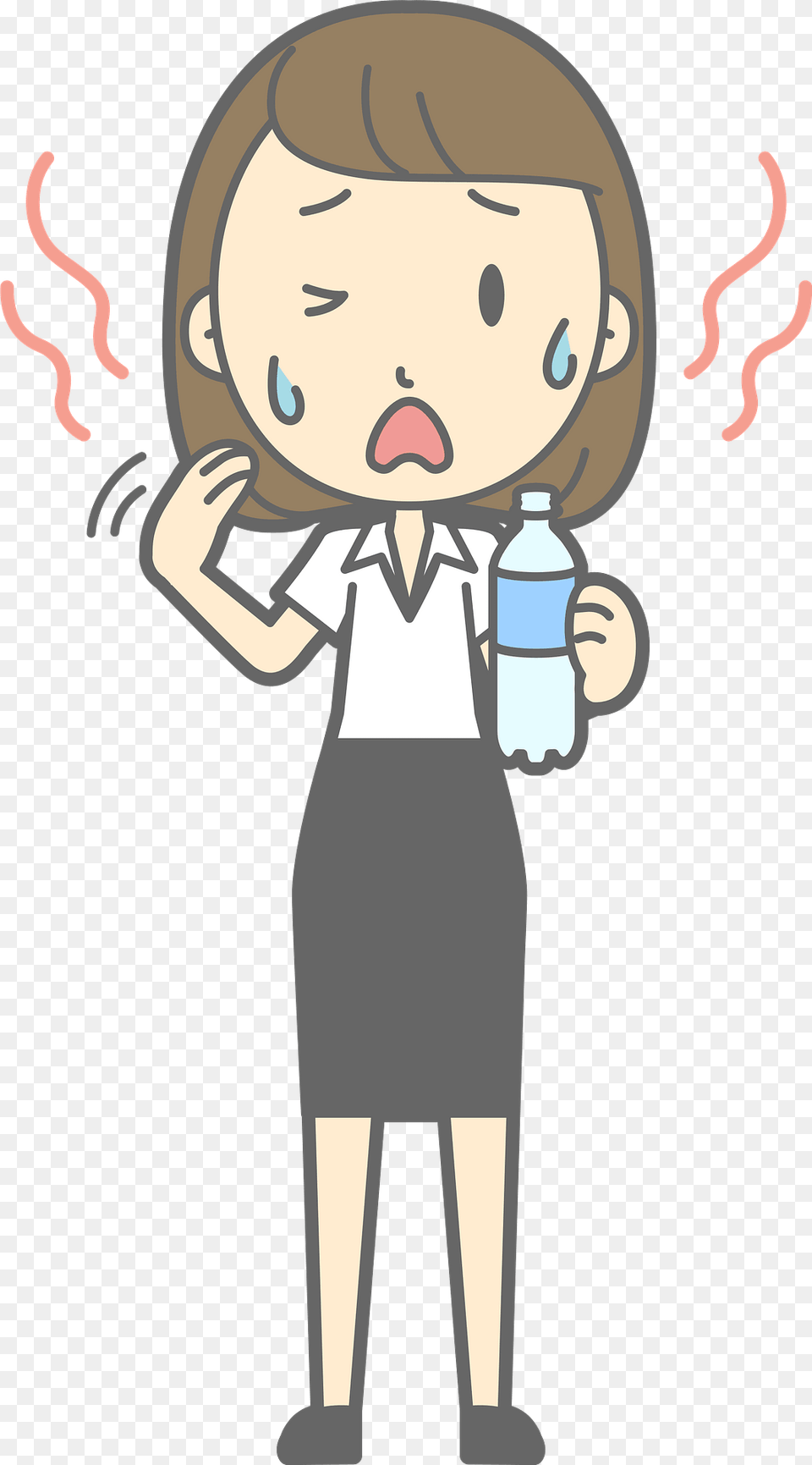 Lenore Businesswoman Is Hot And Sweaty Clipart, Person, Face, Head, Book Free Png