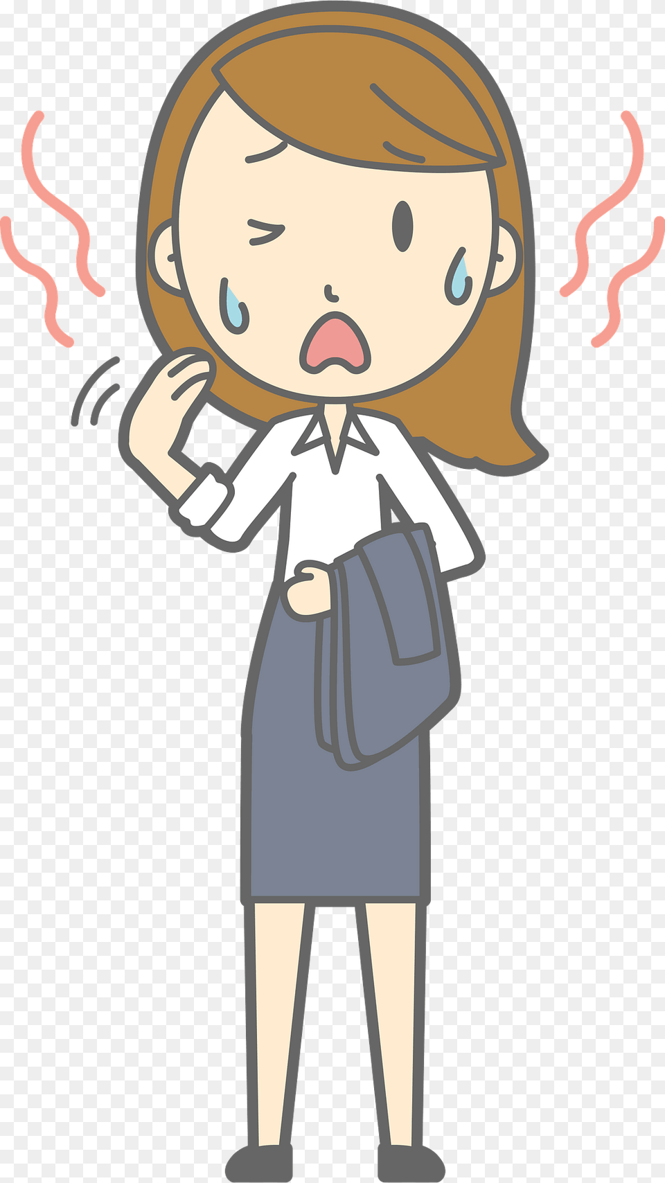 Lenore Businesswoman Is Hot And Sweaty Clipart, Book, Comics, Publication, Person Free Transparent Png