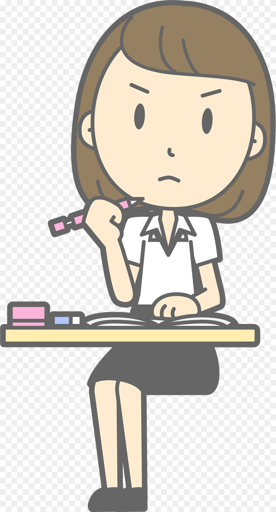 Lenore Businesswoman Is Studying Clipart, Baby, Person, Face, Head Free Transparent Png
