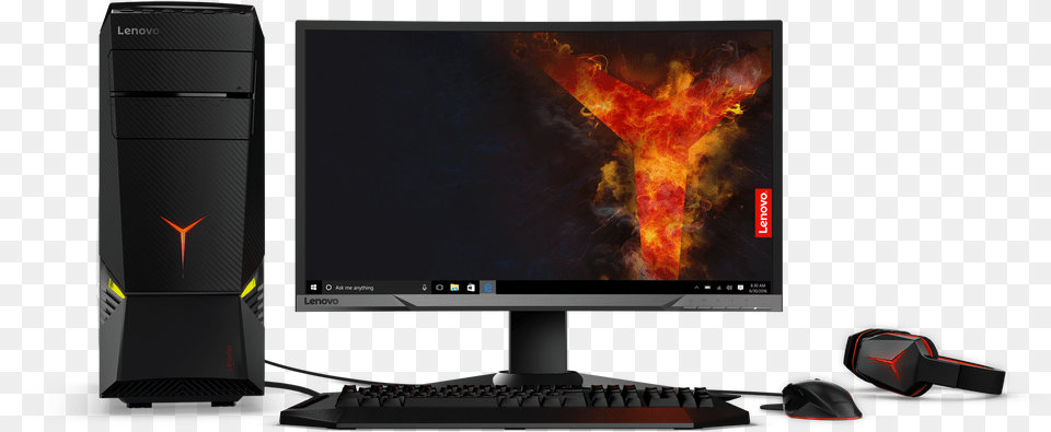 Lenovo Legion Y920 Tower With Gaming Monitor Gaming Pc Tower And Monitor, Computer, Hardware, Electronics, Computer Hardware Free Png