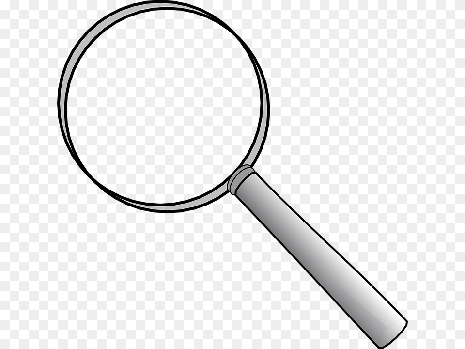 Lens Clipart Science Tool Black And White Magnifying Glass Clipart Png