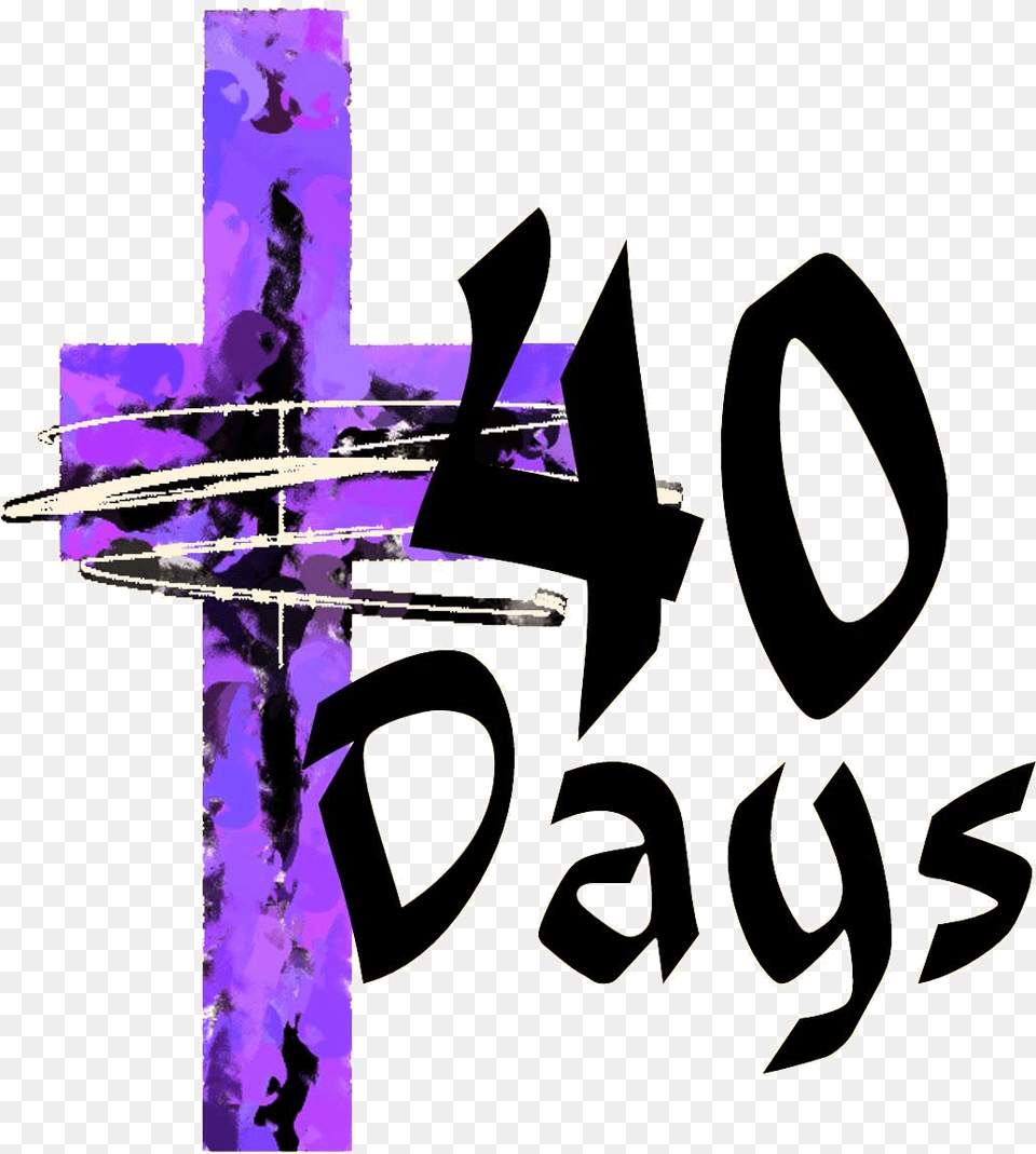 Lent 4 Image 40 Days Of Lent 2019, Cross, Purple, Symbol, Art Free Png Download