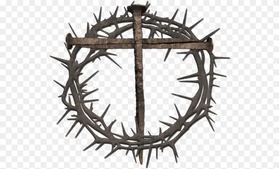Lent Cross Vector Clipart Psd Transparent Background Crown Of Thorns, Electronics, Hardware, Symbol, Animal Png Image