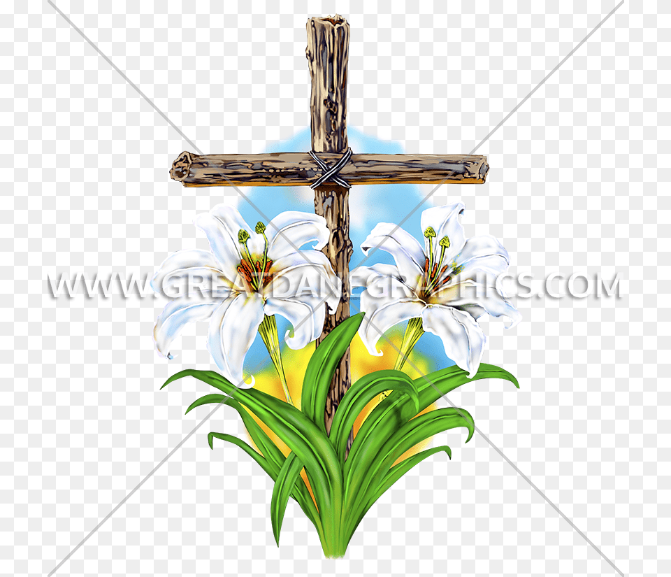 Lenten Lilies Decal, Cross, Symbol, Flower, Plant Free Transparent Png