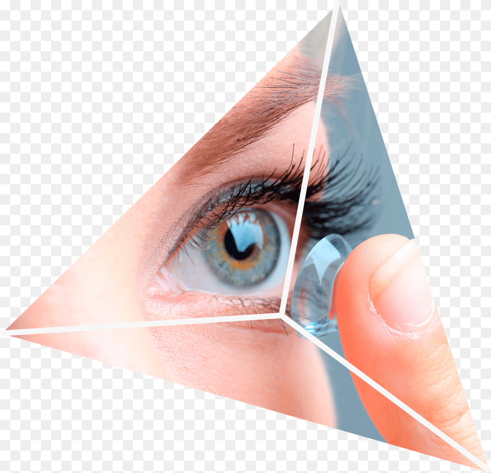 Lentes De Contacto Contact Lenses, Triangle, Adult, Female, Person Free Png Download